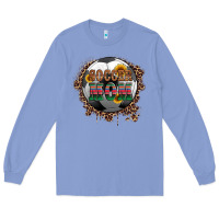 Colony Blue soccer mom with serape and leopard Long Sleeve Tee - Artiststas