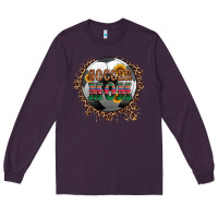 Plum soccer mom with serape and leopard Long Sleeve Tee - Artiststas