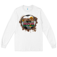 White soccer mom with serape and leopard Long Sleeve Tee - Artiststas
