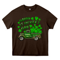 Chocolate Brown happy st. patricks day shamrock farm truck Heavy Core Tee - RanaPortraitStore