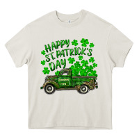 Cream happy st. patricks day shamrock farm truck Heavy Core Tee - RanaPortraitStore