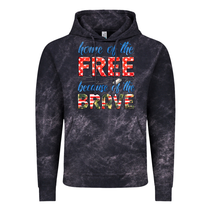 Home Of The Free Because Of The Brave Vintage Hoodie by HRA Design Shop | Teevron