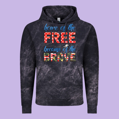 Home Of The Free Because Of The Brave Vintage Hoodie Designed By Hra Design Shop