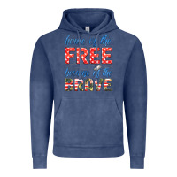 Vintage Denim home of the free because of the brave Vintage Hoodie - HRA Design Shop