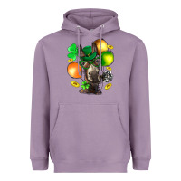 Lavender St. Patricks Clovers With Donkey Heavyweight Hoodie - BundleAndBundleShop