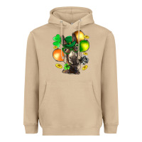 Mushroom St. Patricks Clovers With Donkey Heavyweight Hoodie - BundleAndBundleShop