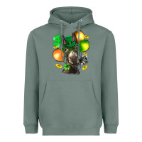 Sage St. Patricks Clovers With Donkey Heavyweight Hoodie - BundleAndBundleShop