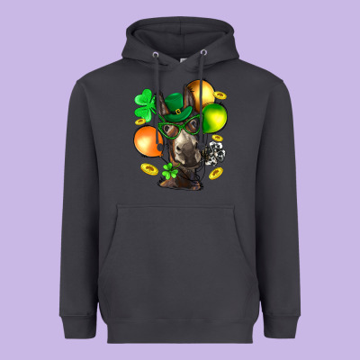 St. Patricks Clovers With Donkey Heavyweight Hoodie Designed By Bundleandbundleshop