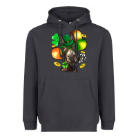 Smoke St. Patricks Clovers With Donkey Heavyweight Hoodie - BundleAndBundleShop