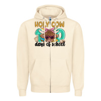Sandshell holy cow 100 days of school Zipper Hoodie - MaliasSmallBusiness