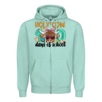 Seafoam holy cow 100 days of school Zipper Hoodie - MaliasSmallBusiness