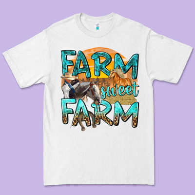 Farm Sweet Farm With Horses Premium Tee Designed By Texasbilliewilder