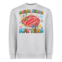 Heather Grey mental health matters Heavyweight Sweatshirt - Artiststas