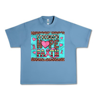 Pebble Blue strength hope faith Urban Heavy Tee - JahusDesignShop