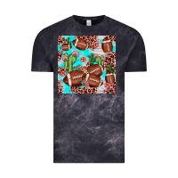 Cloud Black football leopard cactus seamless pattern Vintage Tee - JahusDesignShop