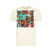 Vintage Arctic football leopard cactus seamless pattern Vintage Tee - JahusDesignShop