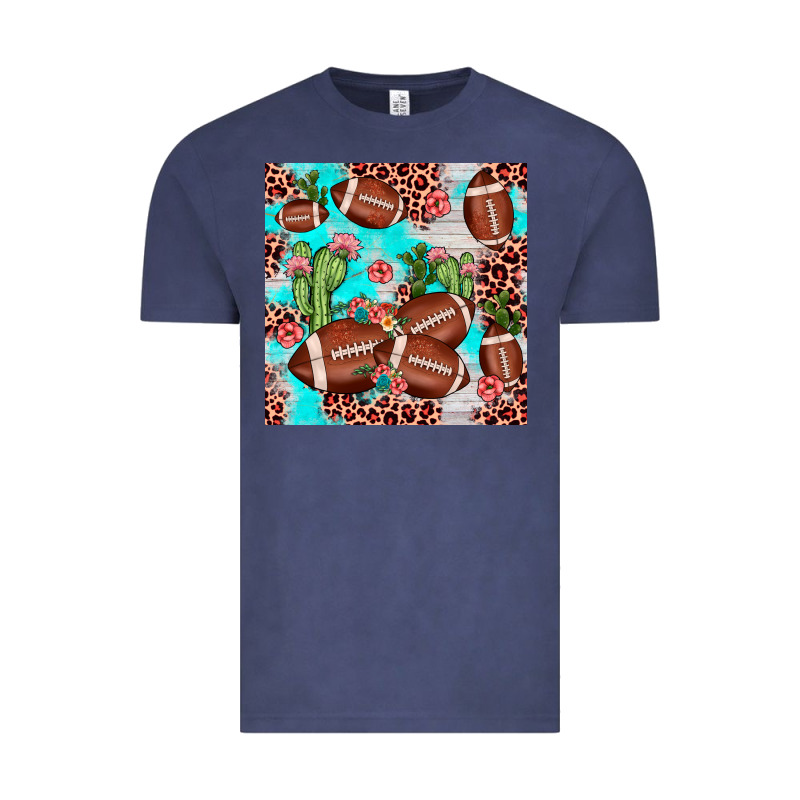 Football Leopard Cactus Seamless Pattern Vintage Tee by JahusDesignShop | Teevron
