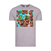 Vintage Zinc football leopard cactus seamless pattern Vintage Tee - JahusDesignShop