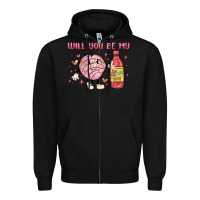 Black will you be my Zipper Hoodie - MaliasSmallBusiness