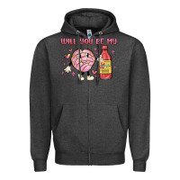 Charcoal Heather will you be my Zipper Hoodie - MaliasSmallBusiness