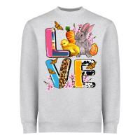 Heather Grey love easter Heavyweight Sweatshirt - AdoDesignShop