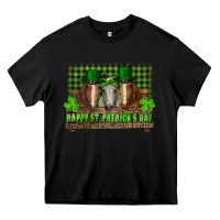 Black happy st. patricks day horses with leprechaun Heavy Core Tee - RanaPortraitStore