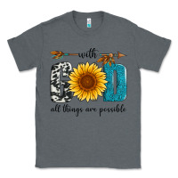 Charcoal Heather with god all things are possible Classic Tee - Artiststas