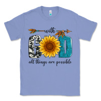 Colony Blue with god all things are possible Classic Tee - Artiststas