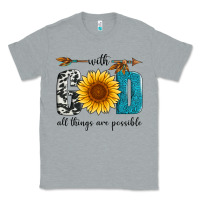 Heather Grey with god all things are possible Classic Tee - Artiststas