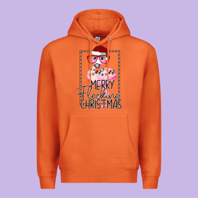 Merryy Flocking Christmas Flamingo Premium Hoodie Designed By Bettercallsaul