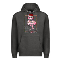Charcoal Heather Merryy Flocking Christmas Flamingo Premium Hoodie - Bettercallsaul