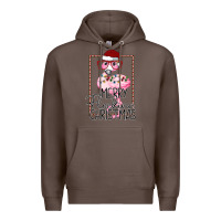 Coffee Merryy Flocking Christmas Flamingo Premium Hoodie - Bettercallsaul