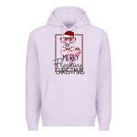 Lilac Merryy Flocking Christmas Flamingo Premium Hoodie - Bettercallsaul