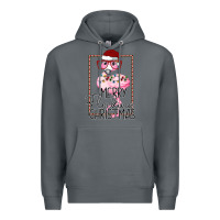 Rock Merryy Flocking Christmas Flamingo Premium Hoodie - Bettercallsaul
