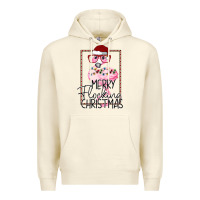 Sandshell Merryy Flocking Christmas Flamingo Premium Hoodie - Bettercallsaul