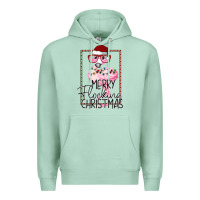 Seafoam Merryy Flocking Christmas Flamingo Premium Hoodie - Bettercallsaul