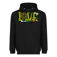 Black St. Patrick's Day love dog paw Heavyweight Hoodie - BundleAndBundleShop
