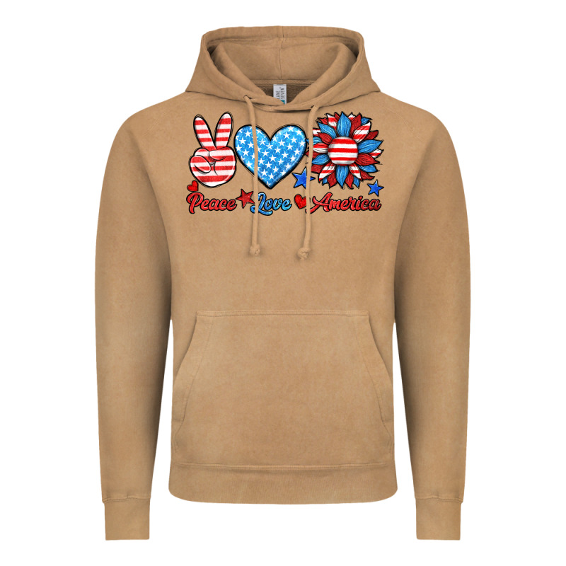 Peace Love America Vintage Hoodie by HRA Design Shop | Teevron