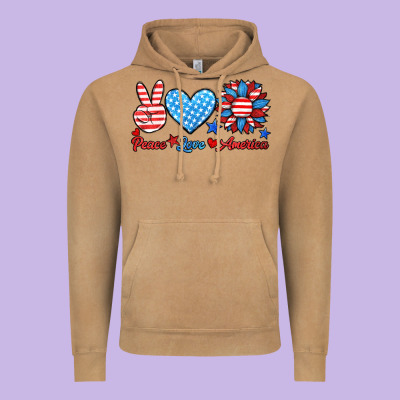 Peace Love America Vintage Hoodie Designed By Hra Design Shop