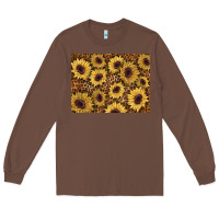 Chestnut sunflower leopard background 3200x2400 Long Sleeve Tee - AdoDesignShop