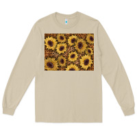 Mushroom sunflower leopard background 3200x2400 Long Sleeve Tee - AdoDesignShop