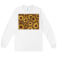 White sunflower leopard background 3200x2400 Long Sleeve Tee - AdoDesignShop