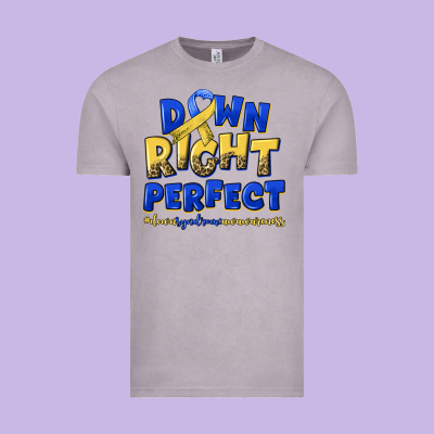 Down Right Perfect Down Syndrome Vintage Tee Designed By Artiststas