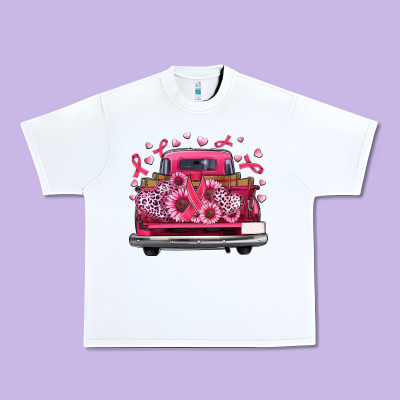 Breast Cancer Farm Truck Urban Heavy Tee Designed By Artiststas
