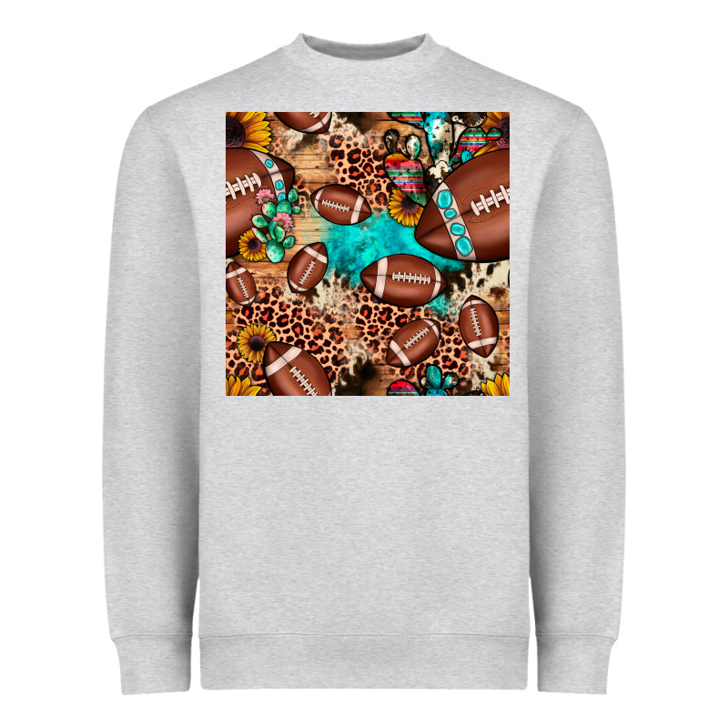 Football Cactus Sunflower Seamless Pattern Heavyweight Sweatshirt by JahusDesignShop | Teevron