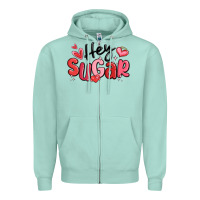 Seafoam hey sugar valentines day Zipper Hoodie - MaliasSmallBusiness