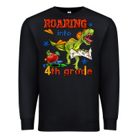 Black roaring into 4th grade Premium Sweatshirt - BundleAndBundleShop