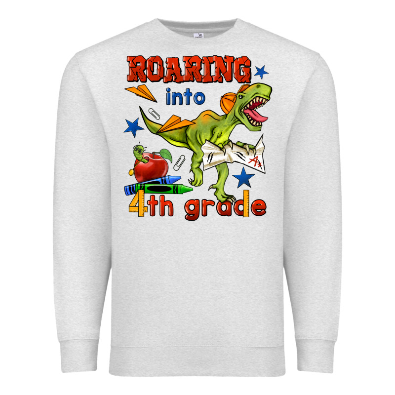 Roaring Into 4th Grade Premium Sweatshirt by BundleAndBundleShop | Teevron