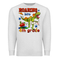 Oatmeal Heather roaring into 4th grade Premium Sweatshirt - BundleAndBundleShop