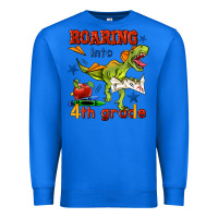 True Royal roaring into 4th grade Premium Sweatshirt - BundleAndBundleShop